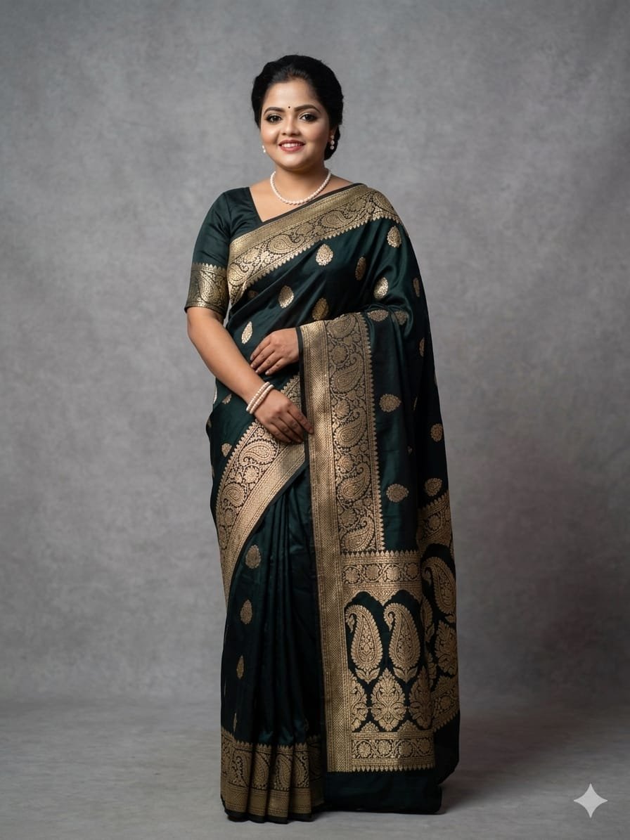 Elegant Black Banarasi